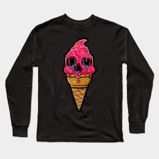 ice cream skull Long Sleeve T-Shirt